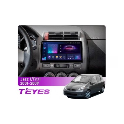 Штатна магнітола Teyes CC3 2k 6+128 Gb 360° Honda Jazz 1 GD, Fit 1 2001-2009 9"