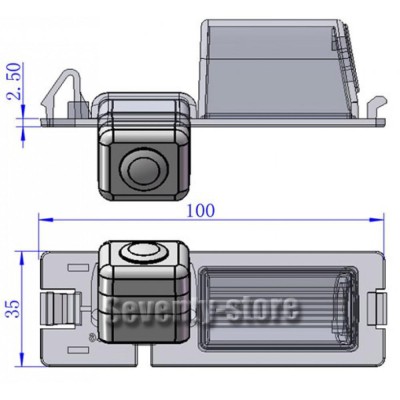 Камера заднего вида iDial CCD-202 Fiat 500L, Fiat Nuovo Doblo, Fiat Doblo