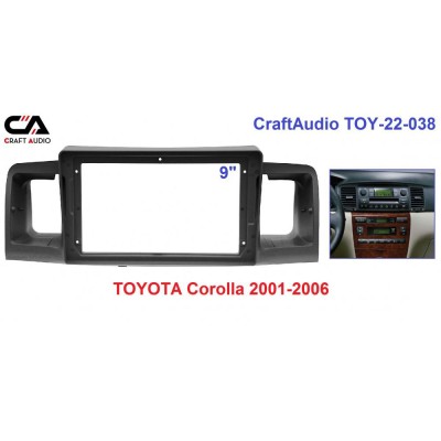Рамка переходная CraftAudio TOY-22-038 TOYOTA Corolla 2001-2006