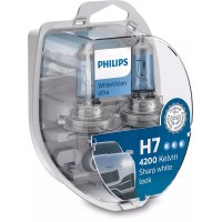 Галогенная лампа PHILIPS 12972WVUSM H7 55W 12V PX26d WhiteVisionUltra +60%(4200K)