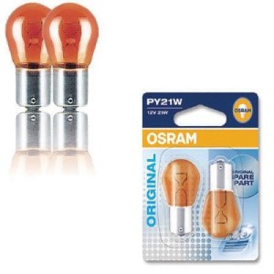 Галогенна лампа OSRAM 7507-02B P21W 12V BAU15s Amber 10X2 Blister