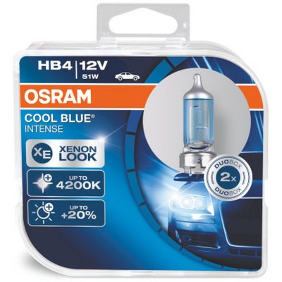 Галогенна лампа OSRAM 9006CBI Cool Blue Intense HB4 51W 12V P22d 10X2 HardDuopet