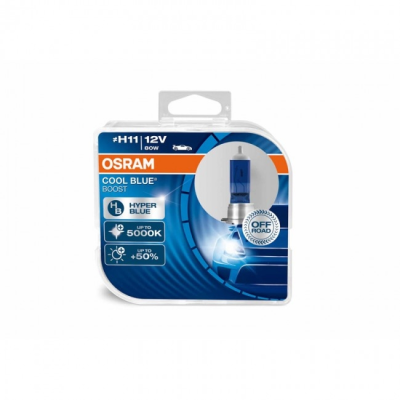 Галогенна лампа OSRAM 62211CBB Cool Blue Boost H11 80W 12V PJ19-2 10X2 HardDuopet