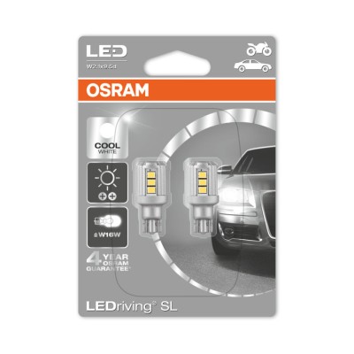 LED лампа OSRAM 9212CW Premium W16W 12V W2.1X9.5d 6000K 2pcs. blister