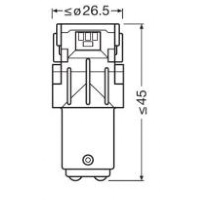 Габарит LED OSRAM LEDriving SL 7528DRP-02b P21/5W 12V BAY15d RED