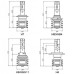 Лампы светодиодные ALed S HB3 (9005) 6000K 20W SHB3A02 (2шт)