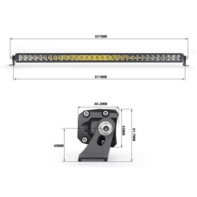 Світлодіодна фара комбінованого світла Aled 48-30 180W 6000K 48C810 1шт.