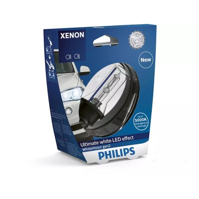 Ксеноновая лампа PHILIPS 85126WHV2S1 D2R 85V 35W P32d-3 WhiteVision gen2 5000K