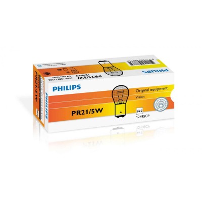 Комплект галогенових ламп Philips PR21/5W, 10шт/картон 12495CP