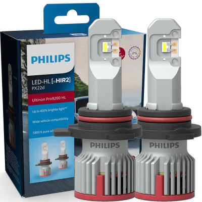Комплект світлодіодних ламп PHILIPS HIR2 (9012) 11012U92X2 LED Ultinon Pro9200 +400% 12/24V