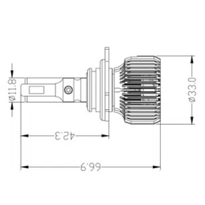 9012/HIR2 (5000К) Prime-X R Pro комплект світлодіодних ламп (2 шт.)