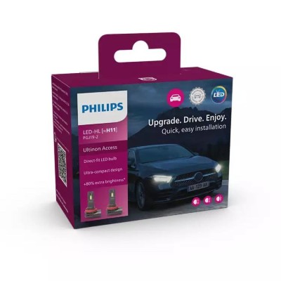 Комплект светодиодных ламп PHILIPS H11 11362U2500CX Ultinon Access +80% 12V