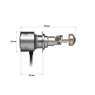 Комплект светодиодных линз HeadLight A82 H7 Mono-LED 12-24V