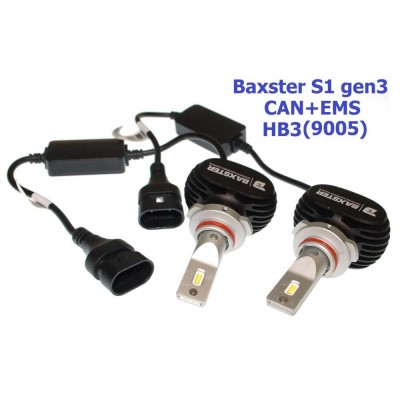 Світлодіодні лампи Baxster S1 gen3 HB3 (9005) 5000K CAN+EMS (2 шт)
