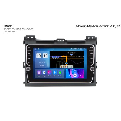 Штатное головное устройство EasyGo M9-3-32-B-TLCP v1 QLED Toyota Land Cruiser Prado (120)