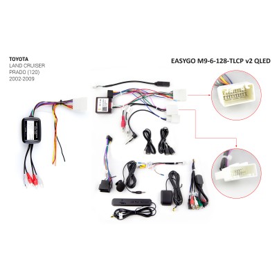 Штатное головное устройство EasyGo M9-6-128-TLCP v2 QLED Toyota Land Cruiser Prado (120)