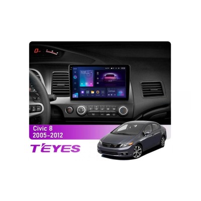 Штатна магнітола Teyes CC3 2k 4+64 Gb Honda Civic 8 FK FN FD 2005-2012 10"