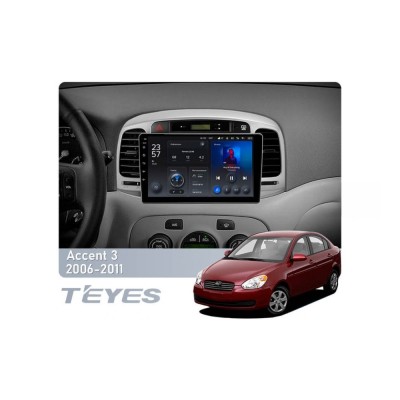 Штатна магнітола Teyes X1 2+32 Gb Wi-Fi Hyundai Accent 3 2006-2011 9"