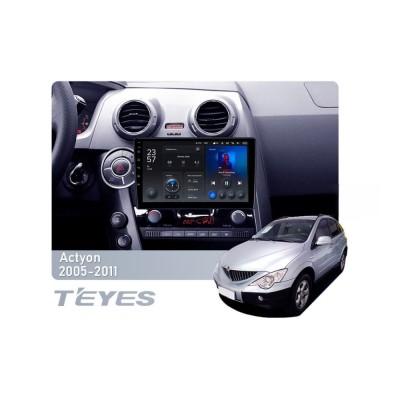 Штатна магнітола Teyes X1 2+32 Gb Wi-Fi SsangYong Actyon C100 2005-2011 9"