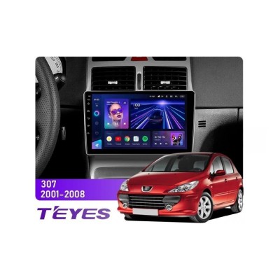 Штатна магнітола Teyes CC3 4+64 Gb Peugeot 307 1 2001-2008 9"