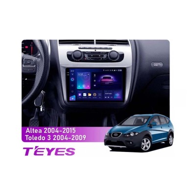 Штатна магнітола Teyes CC3 2k 6+128 Gb 360° Seat Altea 5P (Left hand drive) 2004-2015 9"