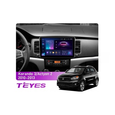 Штатна магнітола Teyes CC3 2k 3+32 Gb SsangYong Korando 3 2010-2013 9"