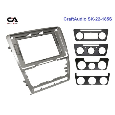 Рамка перехідна CraftAudio SK-22-185S SKODA Octavia 2008-2013 silverРамка перехідна CraftAudio SK-22-185S SKODA Octavia 2008-2013 silver 9"