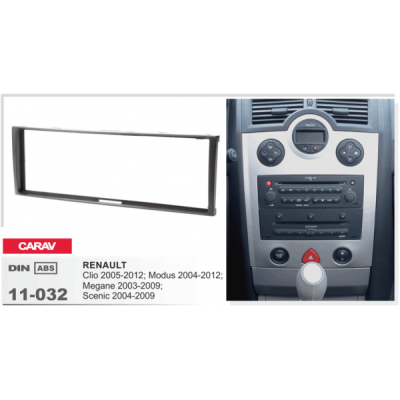 Перехідна рамка CARAV Renault Clio, Megane, Scenic, Modus (11-032)