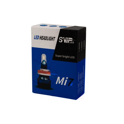 Комплект LED ламп HeadLight Mi7 H3 (Pk22s) 55W 12V 4000Lm с активным охлаждением