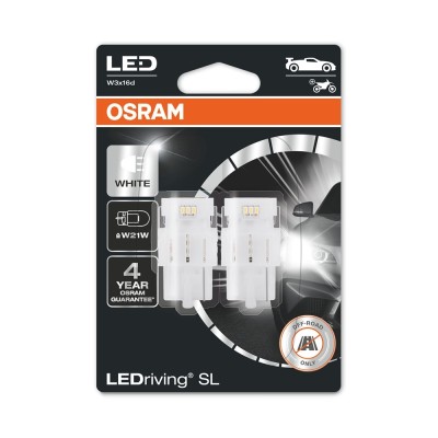 LED лампа OSRAM 7505DWP-02B W21W/T20 2W 6000K 12V