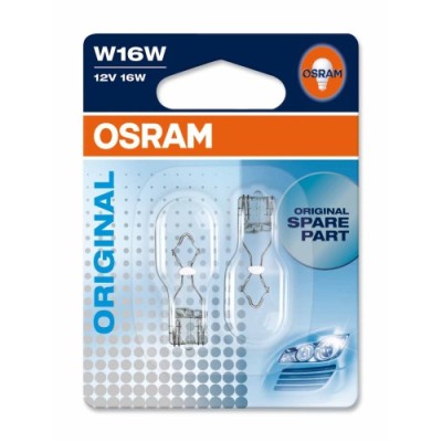 Галогенна лампа OSRAM 921-02B W16W 12V W2,1X9,5 2X10 Blister