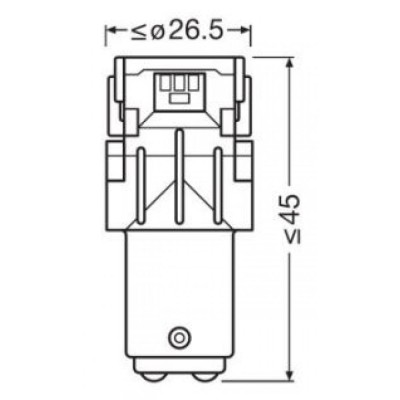 Габарит LED OSRAM LEDriving SL 7528DWP-02b P21/5W 12V BAY15d White