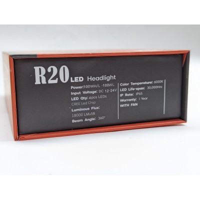 Комплект світлодіодних ламп R20 HIR2 (9012) 100W Canbus 6000K 18000Lm 12/24V
