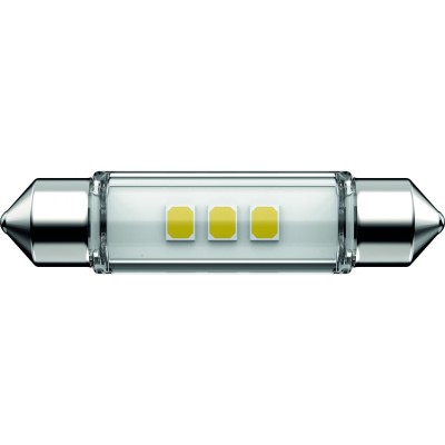 Світлодіодна лампа PHILIPS 11866WU70X1 C5W LED Ultinon Pro7000 Festoon SV8.5 WHITE 4000K 43mm 12V (1 шт)