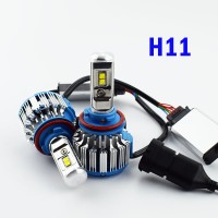 Комплект світлодіодних ламп TurboLed T1 H11 6000K 50W 12/24v CanBus з активним охолодженням