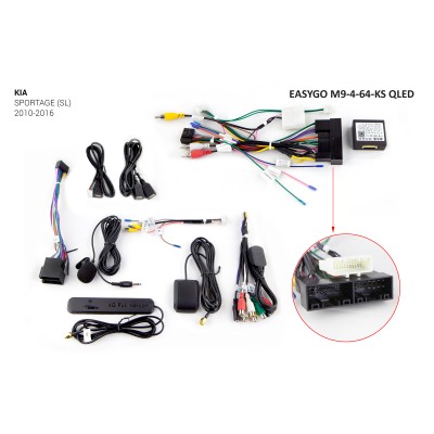 Штатное головное устройство EasyGo M9-4-64-KS QLED KIA Sportage
