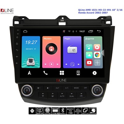 Штатна магнітола QLine AMR 1021-HO-22-491 10" 2/16 Honda Accord 2002-2007
