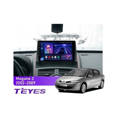 Штатна магнітола Teyes CC3 6+128 Gb Renault Megane 2 2002-2009 9"