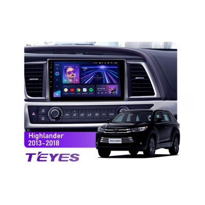 Штатна магнітола Teyes CC3 6+128 Gb Toyota Highlander 3 XU50 2013-2018 10"