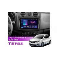 Штатна магнітола Teyes CC3 2k 6+128 Gb Renault Logan 2 2012-2022, Sandero 2 2013-2022 (F2) (A) 9"