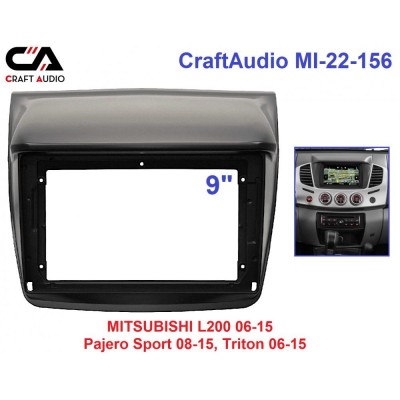 Рамка переходная CraftAudio MI-22-156 MITSUBISHI L200 06-15 / Pajero Sport 08-15 / Triton 06-15 9"