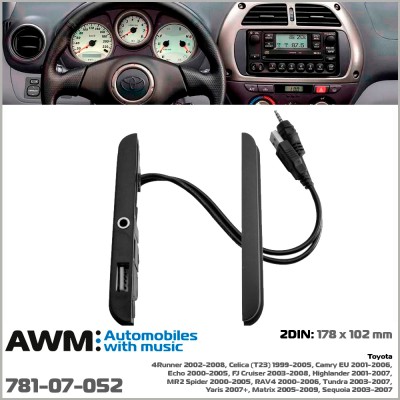 Перехідна рамка AWM Toyota 2 DIN (781-07-052)