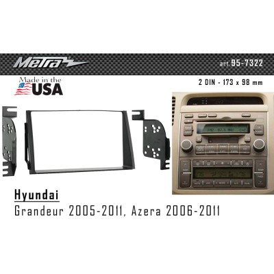 Перехідна рамка Metra Hyundai Azera, Grandeur (95-7322)
