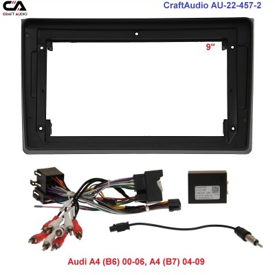 Перехідна рамка CraftAudio AU-22-457 Audi A4 (B6) 00-06, A4 (B7) 04-09 + проводка