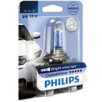 Лампа галогенная Philips H3 Cristal Vision, 4300K, 1шт/блистер 12336CVB1