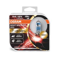 Галогенна лампа OSRAM 64193NB200-HCB H4 Night Breaker +200% 60/55W P43T 12V HardDuopet