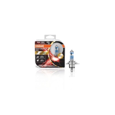 Галогенна лампа OSRAM 64193NB200-HCB H4 Night Breaker +200% 60/55W P43T 12V HardDuopet