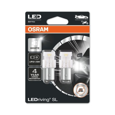 LED лампа OSRAM LEDriving SL 7528DWP-02b P21/12V 5W BAY15d White