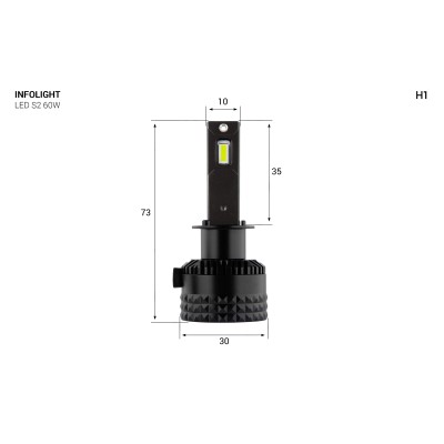 LED лампа Infolight S2 H1 60W