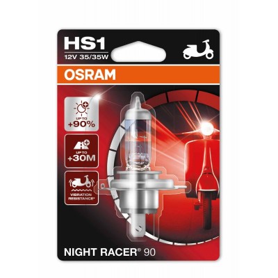 Галогенна лампа OSRAM H4 64185 Night Racer +90% 35/12V 35W PX43T 10X1 Blister